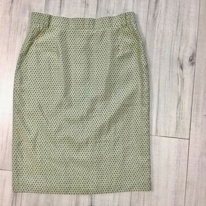 Gerry Weber tan and black 100% silk pencil skirt